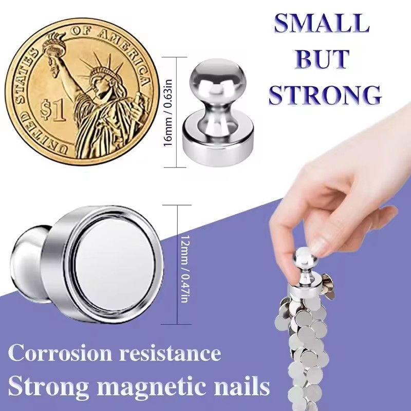 1-50 Buah Pin Magnetik Logam,  - Home Improvement Tim ulasan dan harga