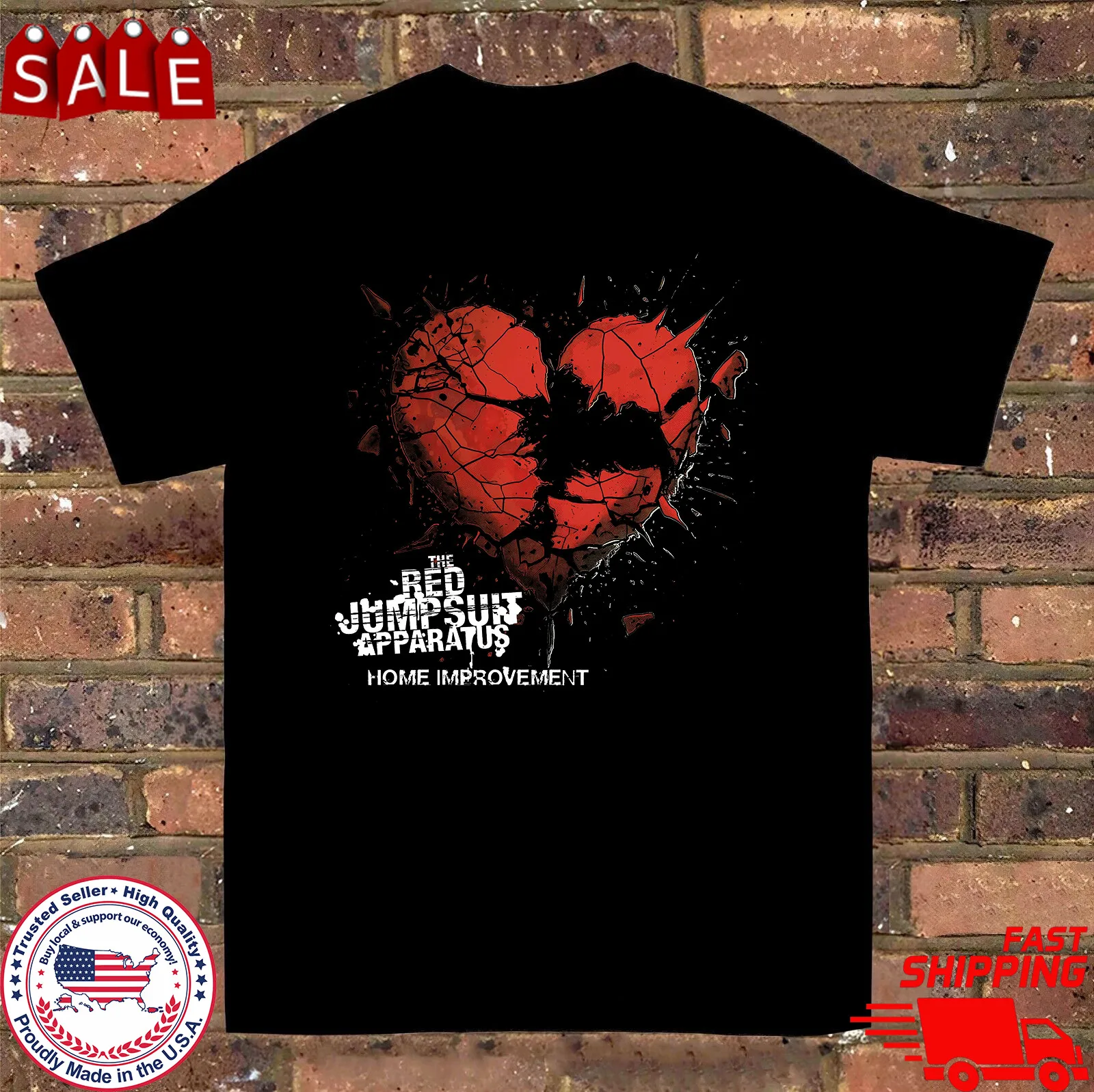 Kaos Red Jumpsuit Apparatus Ba - Home Improvement Man ulasan dan harga
